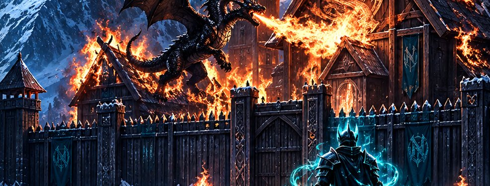 The gate of the Hall of Mists, braziers lit along the steps